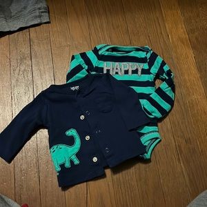 Carters onsie and button up jacket